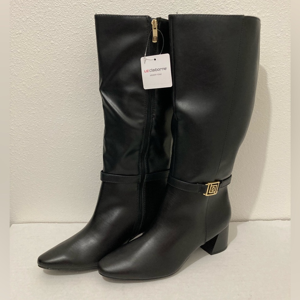 LIZ CLAIBORNE Women’s Black Boots RIGSBEE Long Boots Casual Size 8.5 W